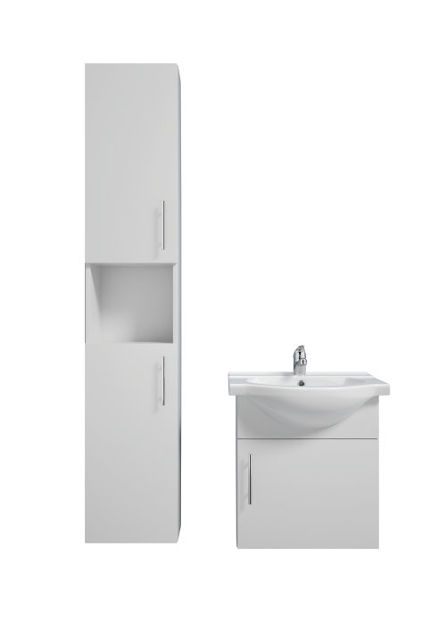 Högskåp Basic 155 cm Vit REN